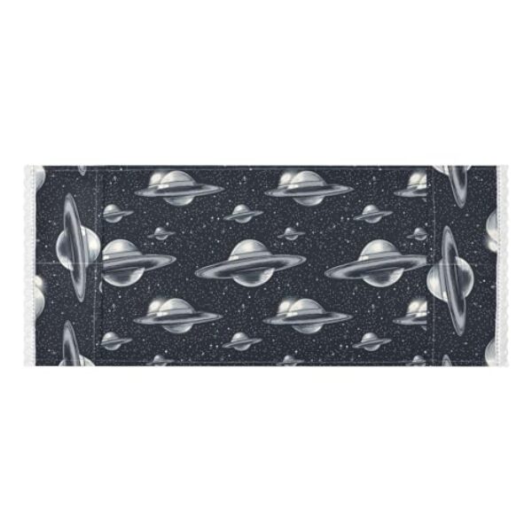 Space Planets Stars Capa de lavadora e secadora de renda preta com saco lateral lavável para máquina de lavar roupa tapete de proteção contra poeira para máquina de lavar micro-ondas geladeira 130 x