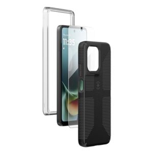 Speck Moto G Play 2026 ImpactHero Grip and Glass Bundle Preto