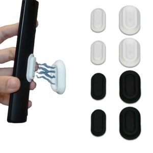 stuuikf Suporte de parede magnético para controle remoto (pacote com 4) - Organizador remoto autoadesivo para TV, ventilador e ar condicionado, traseira aderente forte para sala de estar, quarto