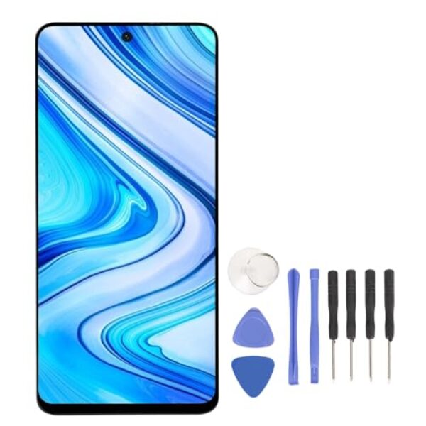 Substituição de tela de telefone para tela sensível ao toque Note 9S 6,67 polegadas TFT LCD digitalizador montagem 120Hz taxa de atualização resolução Full HD multi toque tela capacitiva reparação