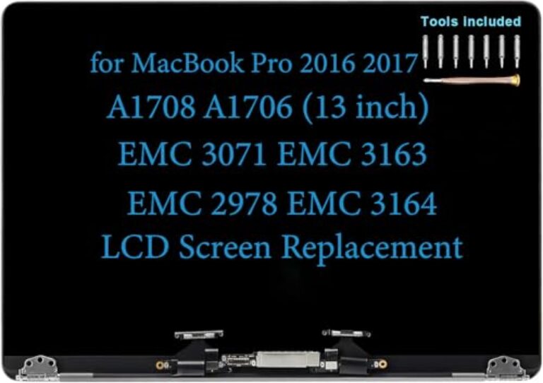 Substituição de tela LCD para MacBook Pro A1708 A1706 final de 2016 meados de 2017 EMC 3071 EMC 3163 EMC 3164 Retina Full LED Display conjunto de capa de dobradiça 661-05095 661-05096 (prata)