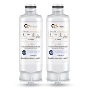 Substituição do filtro de água do refrigerador QPD 6B para Samsung DA97-17376B, HAF-QIN – Compatível com Samsung RF23M8070SG/AA, BRF365200AP/AA – Certificação NSF, redução de cloro – (pacote com 2)