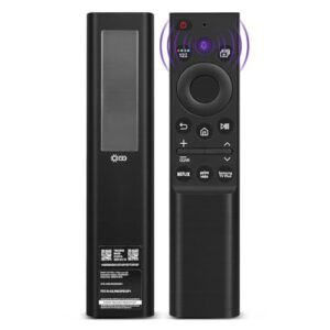 Substituição para controle remoto de voz Samsung Frame TV BN59-01357A, recarregável por energia solar, compatível com Samsung Smart TVs, moldura Neo LED, Smart 4K 8K Ultra HD, três teclas de atalho