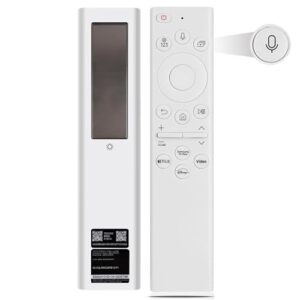 Substituição para controle remoto Samsung Smart TV: controle de voz compatível com BN59-01385A/01391A (versão solar), para todas as Smart TVs Samsung Crystal UHD QLED The Frame NEO QLED 4K 8K 2019 a