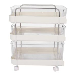 SUNGOOYUE Rack de Armazenamento de Lanches, Rack de Exibição de Cosméticos Multifuncional Resistente para Quarto, Sala de Estar, Espaço de Armazenamento Conveniente Feito de Metal PET PP (3 camadas)