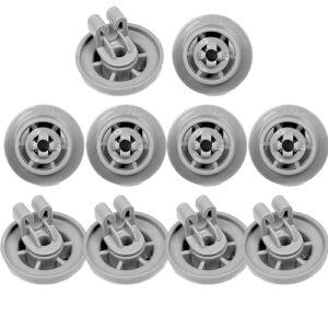 Sunniswi Escorredor de louça inferior para lava-louças, conjunto de rodas/rolo (pacote com 10) - Substituição compatível com Samsung Dishwasher Modle DW80R2031 Series