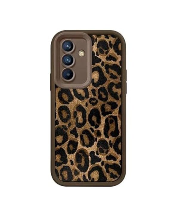 Sunswim Compatível com Galaxy A35 5G fofo leopardo [proteção da lente da câmera] capa protetora para celular feminina e meninas à prova de choque para Samsung Galaxy A35 5G - marrom