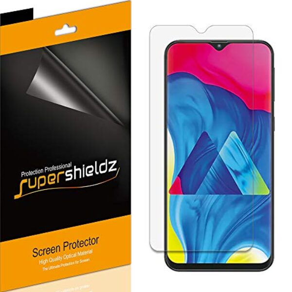 Supershieldz (Pacote com 6) Protetor de tela projetado para Samsung Galaxy M10, escudo transparente de alta definição (PET)