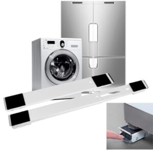 Suporte com Rodinhas, Suporte de Base com Rodinha para Geladeira Fogão E Máquina de Lavar Lousa Base Carrinho Até 500kg Ajustável(Branco)