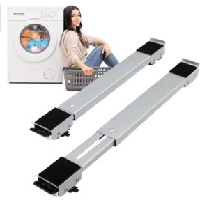 Suporte com Rodinhas, Suporte de Base com Rodinha para Geladeira Fogão E Máquina de Lavar Lousa Base Carrinho Até 500kg Ajustável(Cinza)