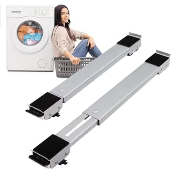 Suporte com Rodinhas, Suporte de Base com Rodinha para Geladeira Fogão E Máquina de Lavar Lousa Base Carrinho Até 500kg Ajustável(Cinza)