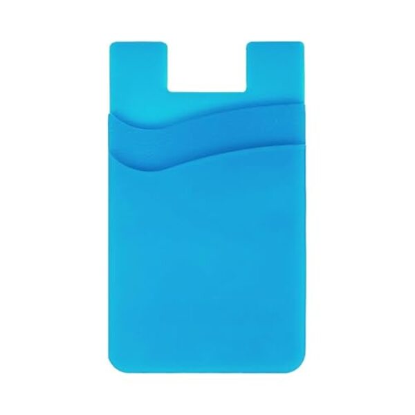 Suporte de cartão adesivo para carteira de telefone para a parte de trás do telefone, Azul, Passeio