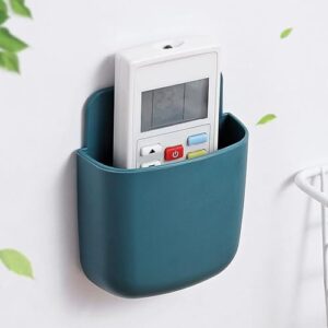 Suporte de controle remoto, caixa de armazenamento adesiva de parede para TV ar condicionado, suporte remoto, caixa organizadora de carregamento de telefone para escritório em casa 12 x 9 x 4 cm
