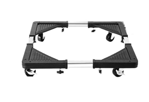 Suporte De Geladeira/Maquina De Lavar E Fogão Inox Com Rodinhas - Ideal para Armazenar Panelas, Temperos e Produtos de Limpeza