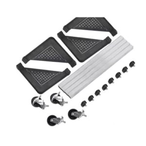 Suporte De Geladeira Maquina De Lavar E Fogão Inox Com Rodinhas Grande