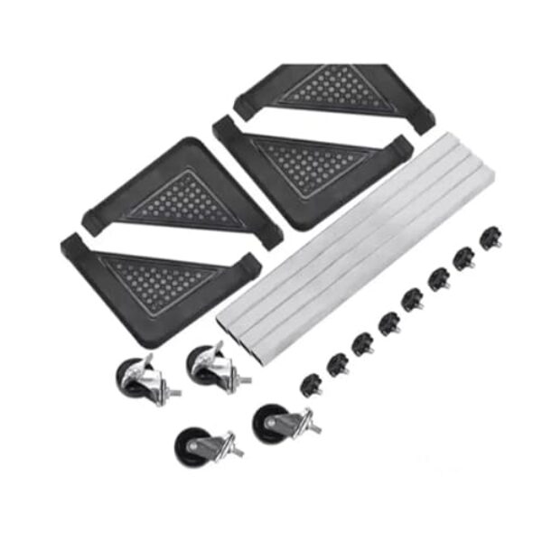 Suporte De Geladeira Maquina De Lavar E Fogão Inox Com Rodinhas Grande