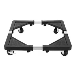 Suporte De Geladeira/Maquina De Lavar E Fogão Inox Com Rodinhas Grande- Ideal para Panelas, Eletrodomésticos e Produtos de Limpeza