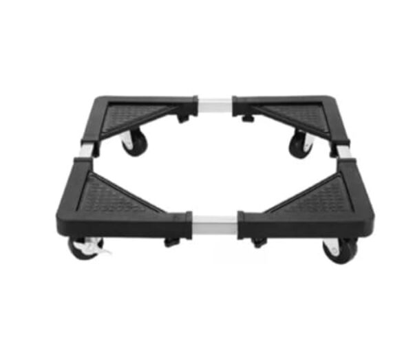 Suporte De Geladeira/Maquina De Lavar E Fogão Inox Com Rodinhas Grande- Ideal para Panelas, Eletrodomésticos e Produtos de Limpeza