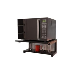 Suporte De Parede Para Forno Micro-Ondas InstalaçãO Simples(Preto)