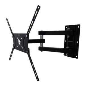 Suporte de TV Universal Articulado Extensivo Até 45Kg 10 a 56 Polegadas 4 Movimentos Primetech Para Tvs de Plasma, LCD, LED, OLED, SMART TV, 4K, 3D, UHD, CRYSTAL, QLED E NEOQ LED COMPÁTIVEL COM TODAS AS MARCAS, ACOMPANHA PARAFUSOS
