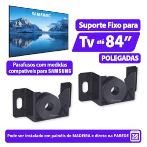 Suporte Fixo Para Tv Samsung 50 55 60 65 70 75 Polegadas Preto