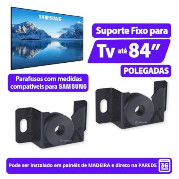Suporte Fixo Para Tv Samsung 50 55 60 65 70 75 Polegadas Preto