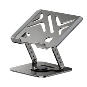 Suporte para Tablet para Mesa, Portátil, Dobrável, Ajustável e Articulado com Rotação 360º, em Metal Resistente