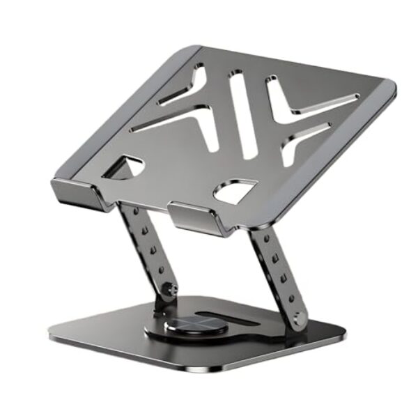 Suporte para Tablet para Mesa, Portátil, Dobrável, Ajustável e Articulado com Rotação 360º, em Metal Resistente