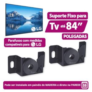 Suporte Para Tv Fixo TCL LG Samsung 10 A 84 Polegadas Painel E Parede
