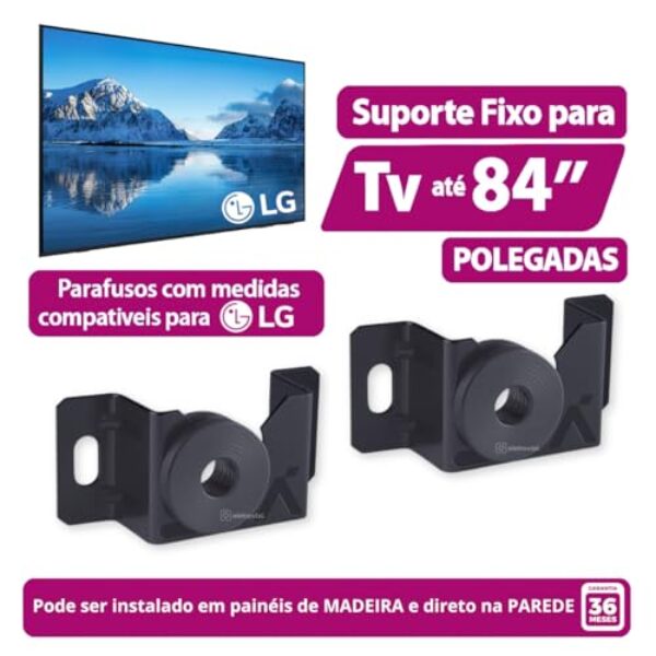 Suporte Para Tv Fixo TCL LG Samsung 10 A 84 Polegadas Painel E Parede