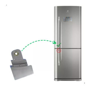 Suporte Puxador Superior Geladeira Electrolux DB53X IB53X Inox Original Electrolux