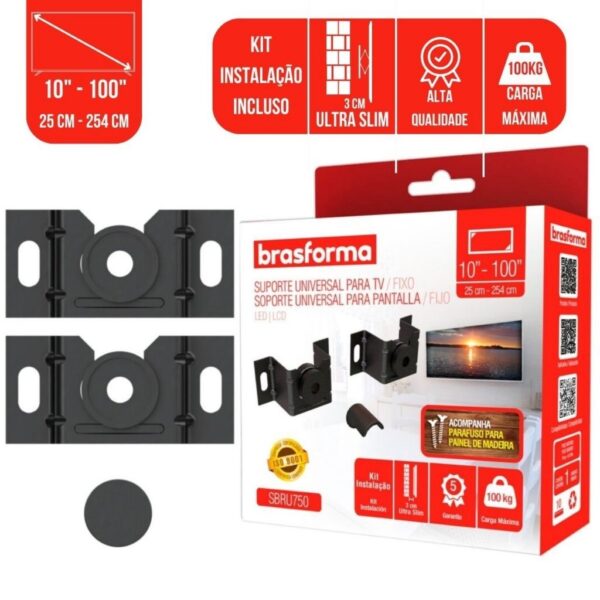 Suporte Universal Fixo Para Smart TV LED LCD 4K Parede Painel 10 24 32 43 50 55 60 75 100 Polegadas