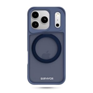 Survivor - Capa para celular Endurance Kick iPhone 17 Pro, compatível com Magsafe, teste de queda de 3 m e 3,6 m, ultra durável e absorvente de choque, resistente a arranhões e perfil fino (azul