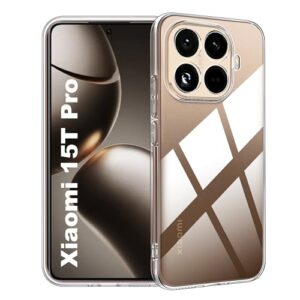 Suttkue Capa para Xiaomi 15T Pro, de alta qualidade, material de policarbonato, resistente a arranhões, flexível, proteção total, antiderrapante