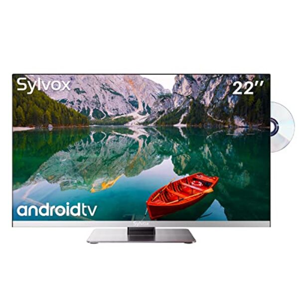 SYLVOX Combo Smart TV DVD de 12 volts FHD 1080P Android 11.0, com conexão sem fio ARC CEC WiFi, para uso doméstico, trailer e celular (série Limo)