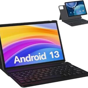 Tablet E1035 10.1" Tela IPS 128GB/ 6GB RAM Bateria 6000mAh, Android 14, Octa Core, Dual Chip com Capa e Teclado para Estudos e Trabalho