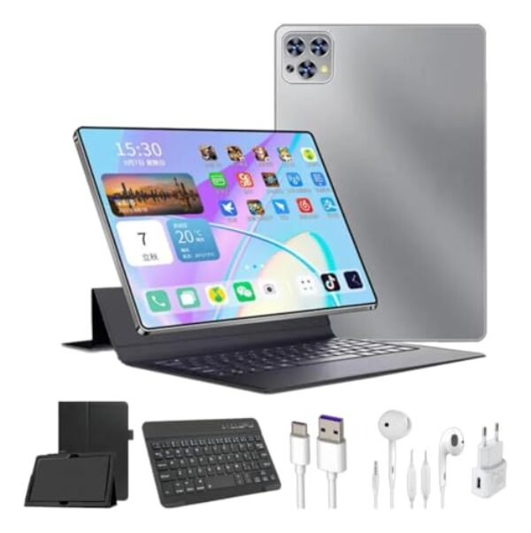 Tablet X19 Pro 10.1” Android 12, 64GB + 4GB RAM, Dual Chip 5G, Wi-Fi, Bluetooth, TECLADO, CAPA e FONE DE OUVIDO Incluso