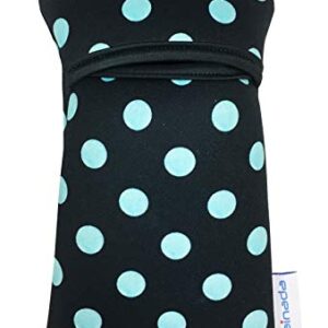 Tainada Bolsa de transporte de neoprene à prova de choque para smartphone com cordão de pescoço e mosquetão para iPhone 16/15/14 Pro; Samsung S24, S23, A54, Z Fold6; Google Pixel 9/8 (bolinhas