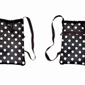 Tainada Bolsa transversal pequena para smartphone, à prova de choque, bolsa de viagem para iPhone 16/15 Pro, 13 mini; Samsung Galaxy S24+, A54; Moto G Power (bolinhas pretas e brancas)