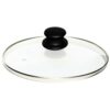 Tampa De Vidro Temperado Avulsa 10-32cm Pomel Preto Transparente Facil Limpeza Acompanha Cozinha Para Panela Frigideira Tampa De Panela(12 cm)