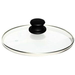 Tampa De Vidro Temperado Avulsa 10-32cm Pomel Preto Transparente Facil Limpeza Acompanha Cozinha Para Panela Frigideira Tampa De Panela(12 cm)