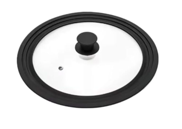 Tampa Vidro e Silicone Avulsa Para Panela Frigideira Tampa Universal 3 Tamanhos(18X20X22CM PRETA P)