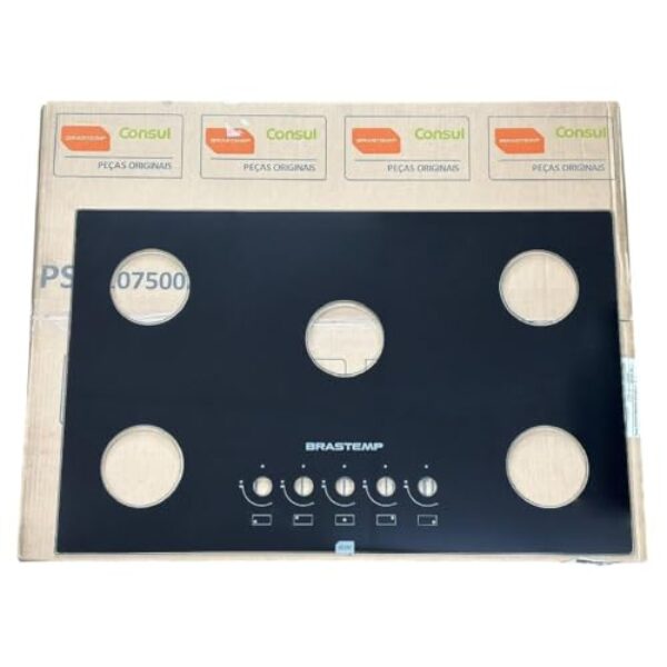 Tampo Mesa Vidro Fogão Cooktop Brastemp 5 Bocas BDD75AE