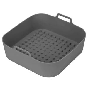 Tapete de Assado Silicone Forro Reutilizável para Air Fryer Revestimento Antiaderente Lavável em Máquina Lavar Pratos Protege a Tigela do Arranhões Estende Vida Útil Aparelho Adequado Vaporizador Pane