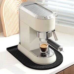 Tapete de café de silicone, tapete de barra para bancada, resistente ao calor, antiderrapante, à prova de vazamento, adequado para cafeteira/máquina de café expresso - preto