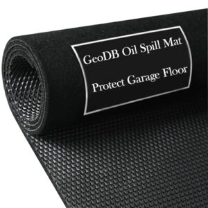 Tapete de derramamento de óleo, 162 cm x 81 cm, protetor de óleo absorvente resistente a vazamentos para garagem/garagem/embaixo do carro, tapete de oficina de borracha antiderrapante resistente à