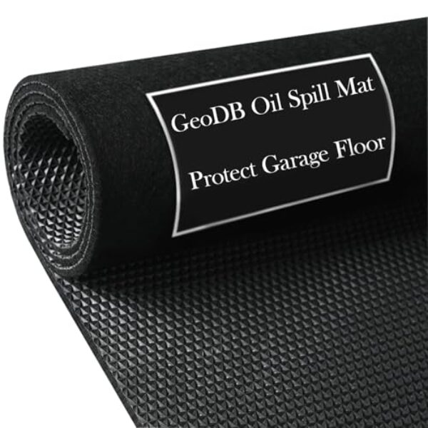 Tapete de derramamento de óleo, 162 cm x 81 cm, protetor de óleo absorvente resistente a vazamentos para garagem/garagem/embaixo do carro, tapete de oficina de borracha antiderrapante resistente à