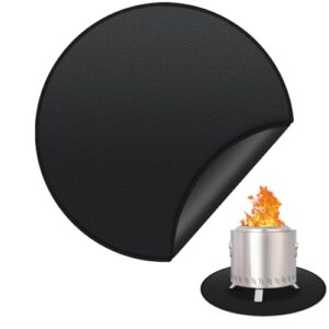 Tapete de fogueira para fogueira de fogão solo - Tapete redondo à prova de fogo para protetor de deck de churrasqueira ao ar livre, almofada de piso de churrasco à prova de óleo para acessórios de
