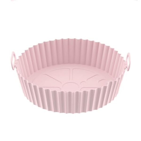 Tapete de Silicone Rosa para Air Fryer – Reutilizável, Antiaderente e Prático