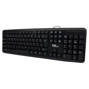 Teclado Padrão Brasileiro ABNT2 VXPRO KB110 – USB, Preto